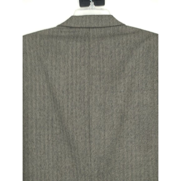 Ralph Lauren mens herringbone wool blazer Size 42L grey sport coat suede patch - Picture 6 of 11